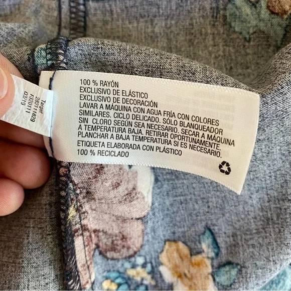 Xhilaration Purple Floral Women S Mock Neck Sleeveless Mini Shift Dress Bohemian - Picture 15 of 15